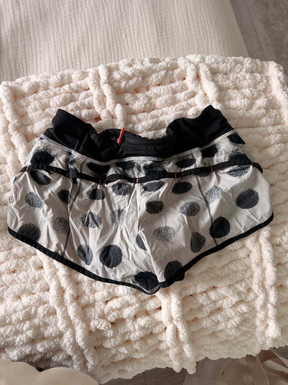 lululemon athletica Black and White Polka Dot Skater Skirt